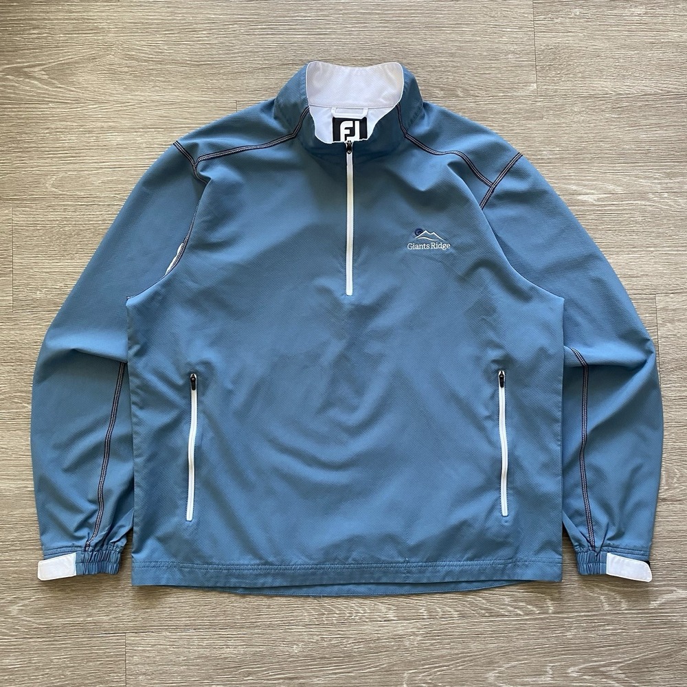 FootJoy Long Sleeve Sport Windshirt Men's L Blue Giants Ridge Golf Course Jacket